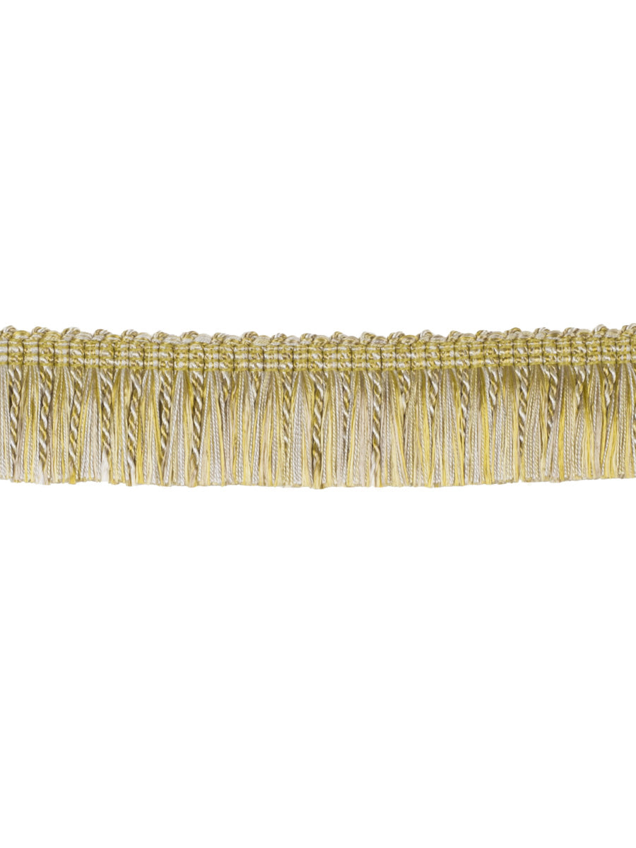 1.5 Wide Yellow Beige Upholstery Brush Fringe Trim