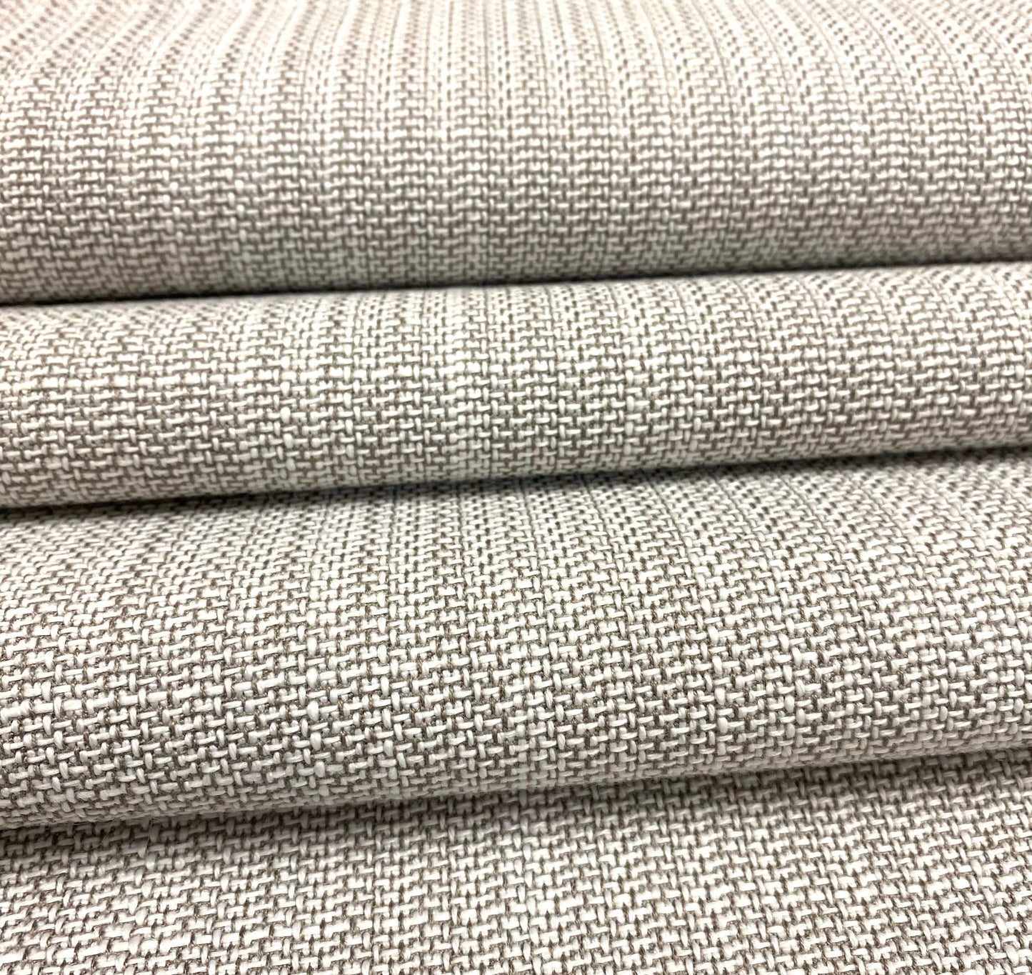 1.7 Yard Designer Indoor Outdoor Off White Grey MCM Mid Century Modern Tweed Upholstery Fabric WHS 4639