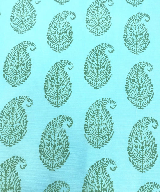 1.6 Yard Peter Dunham Kashmir Paisley Blue Green Outdoor Upholstery Drapery Fabric WHS 5093