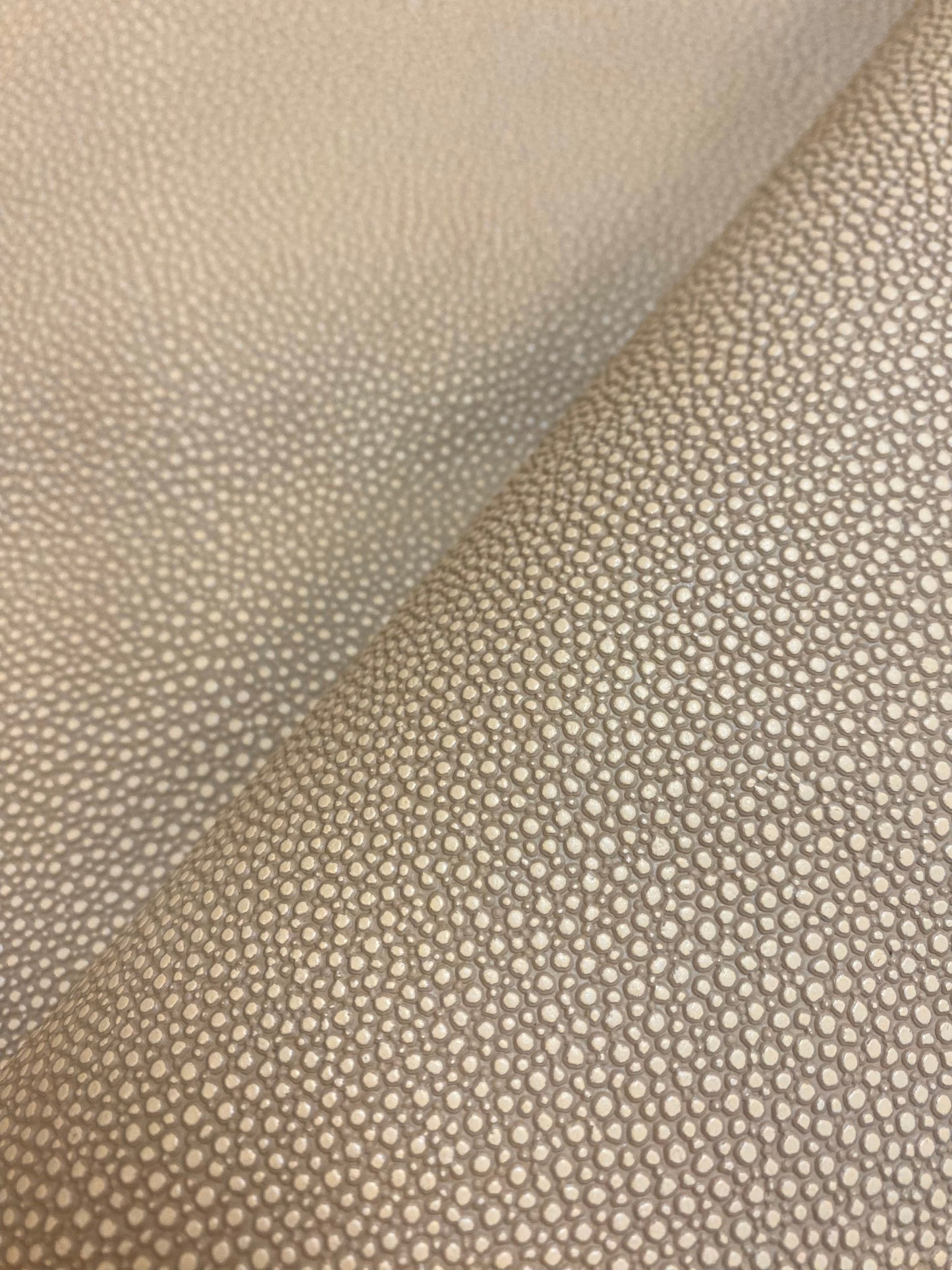 2.5 Yard Joseph Noble Stingray Beige Shagreen Textured Faux Leather Upholstery Vinyl WHS 3885