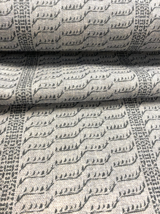 2.5 Yard Susan Connor Pilar Blue Overprint Navy Belgian Linen Water & Stain Resistant Upholstery Drapery Fabric WHS 3420